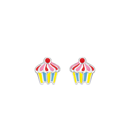 Støvring Design Sølv ørestikker cupcake