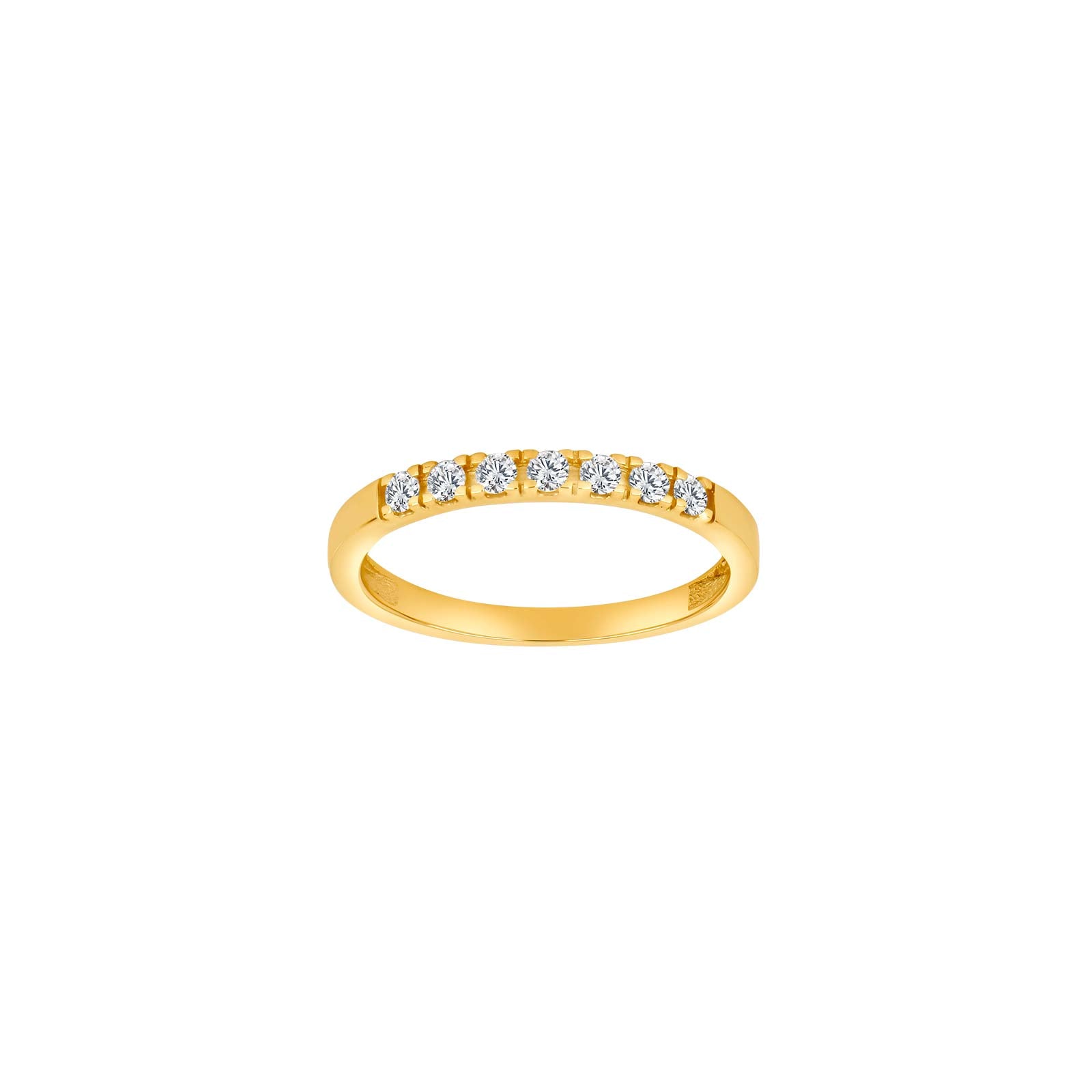 Nordahl Andersen 8kt. Guld alliancering m. 7 cz.