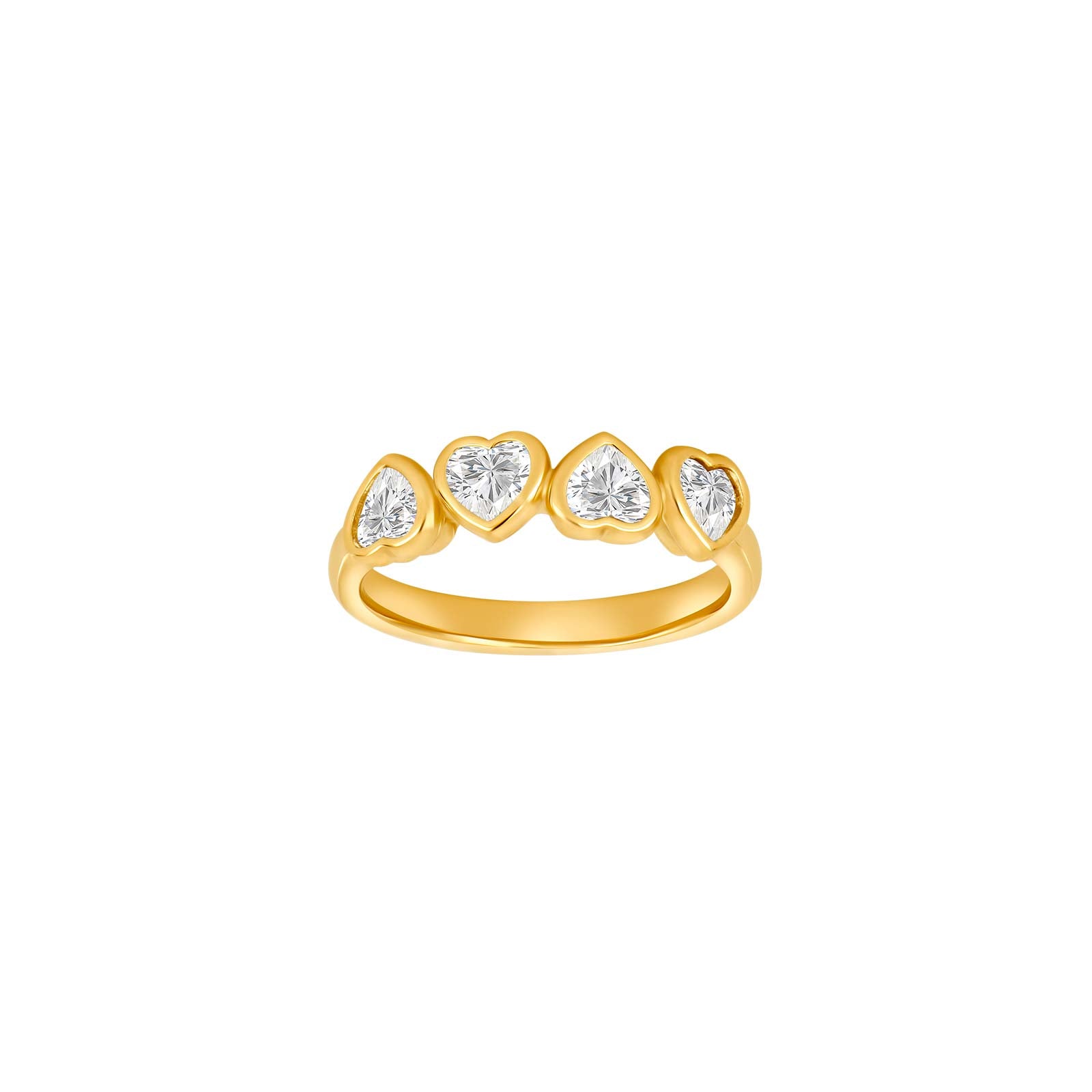 Nordahl Andersen 8kt. guldring m/ hjerte cz