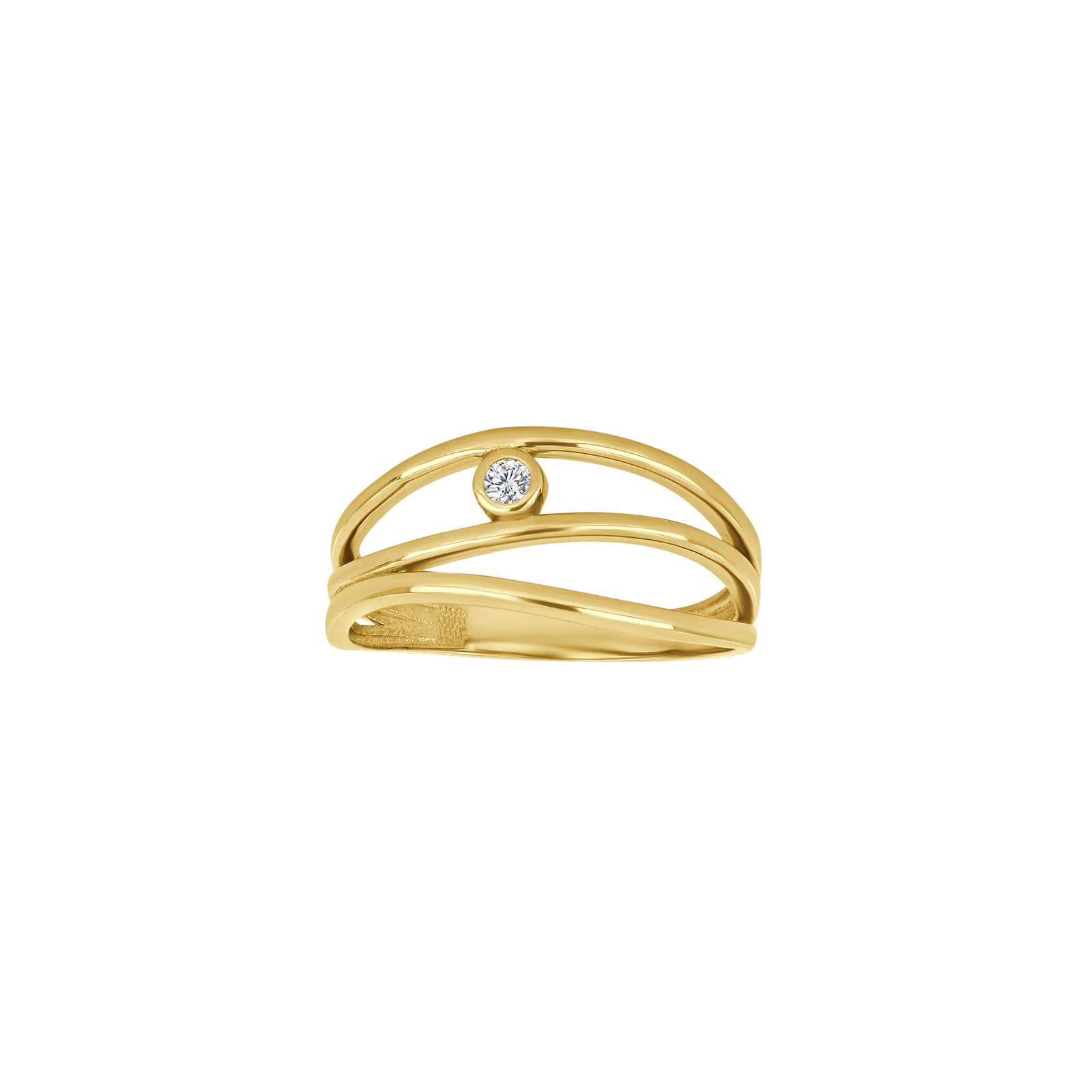 Nordahl Andersen 8kt. guldring m. cz