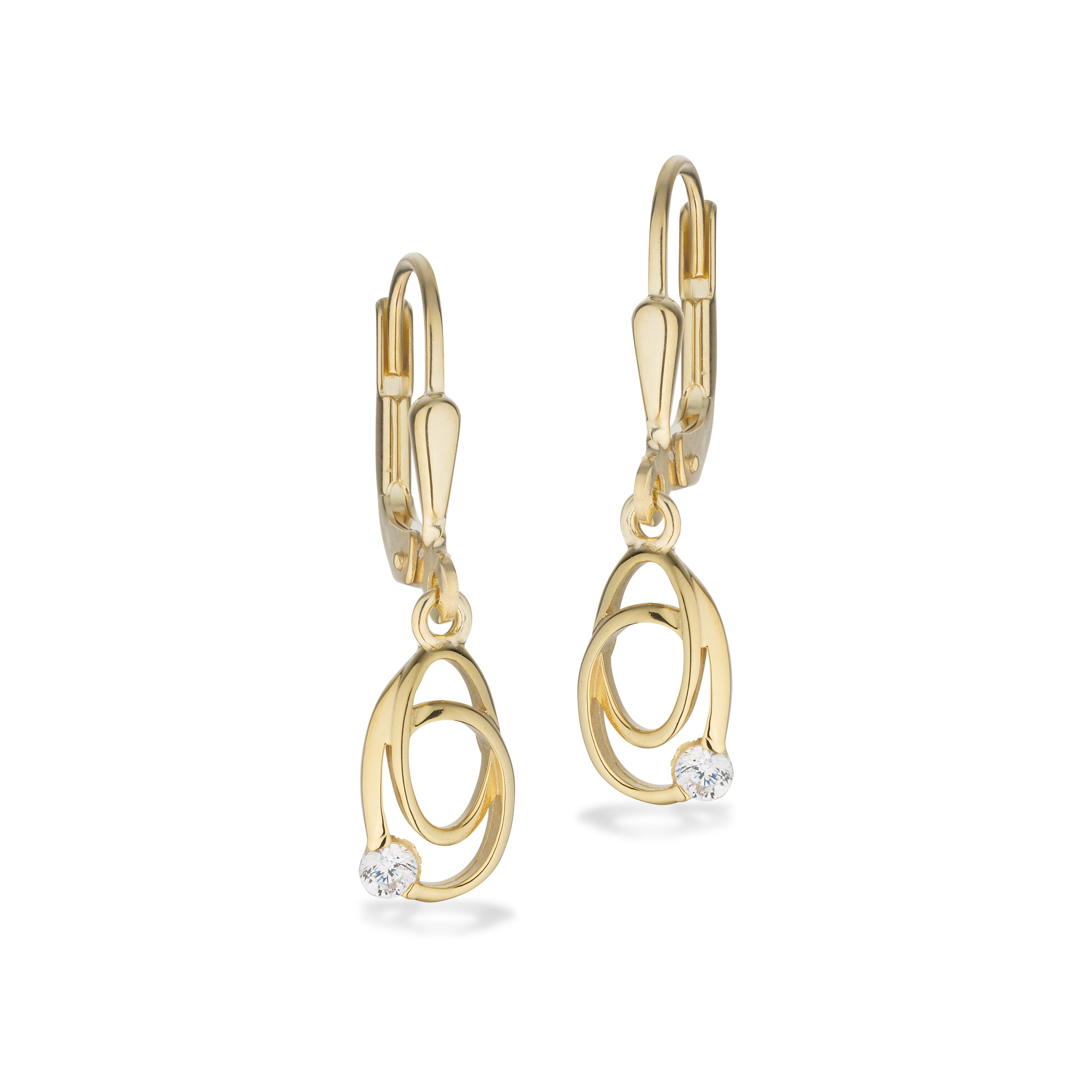 Scrouples Øreringe i Guld 8 kt. med Syn. cubic zirconia