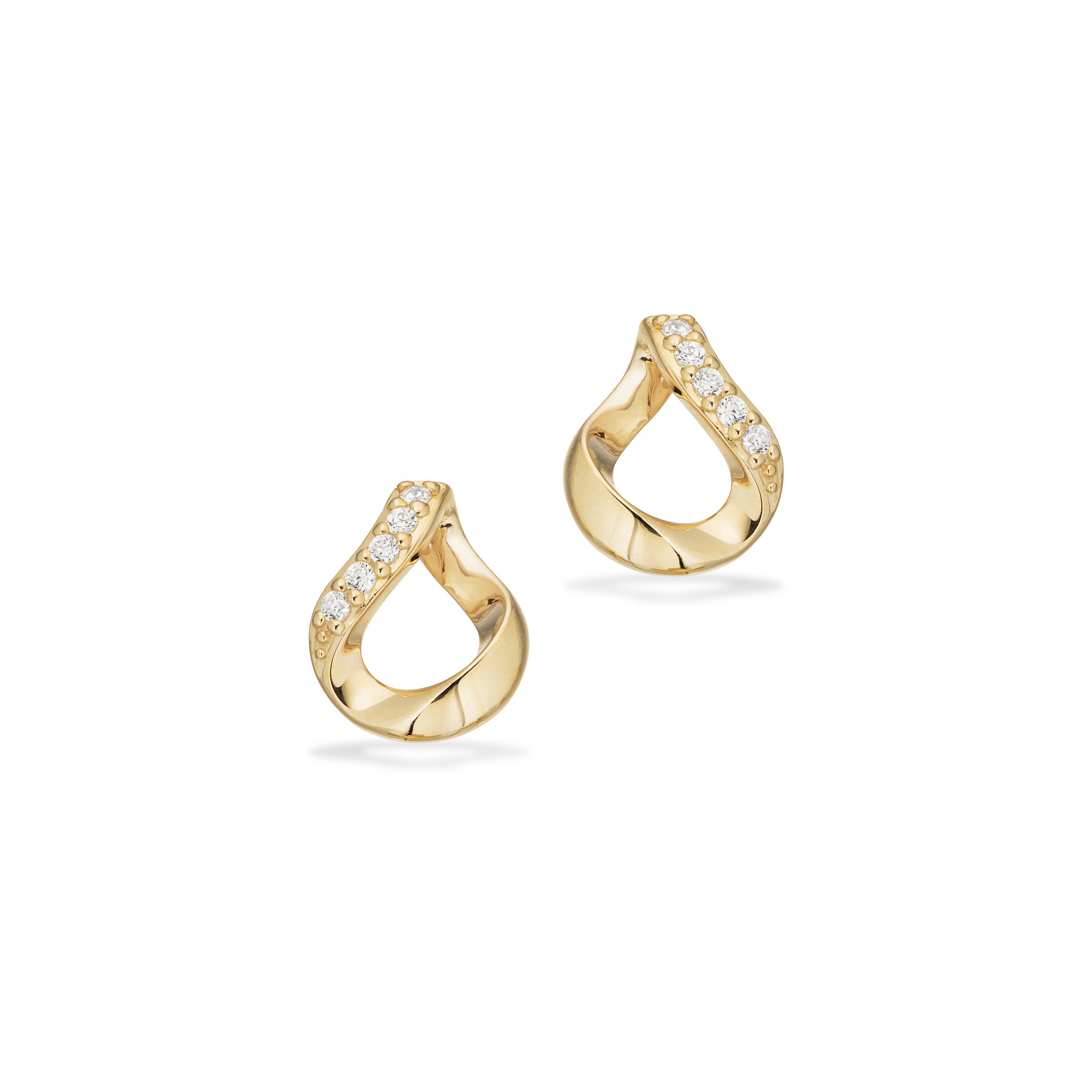 Scrouples Øreringe i Guld 8 kt. med Syn. cubic zirconia