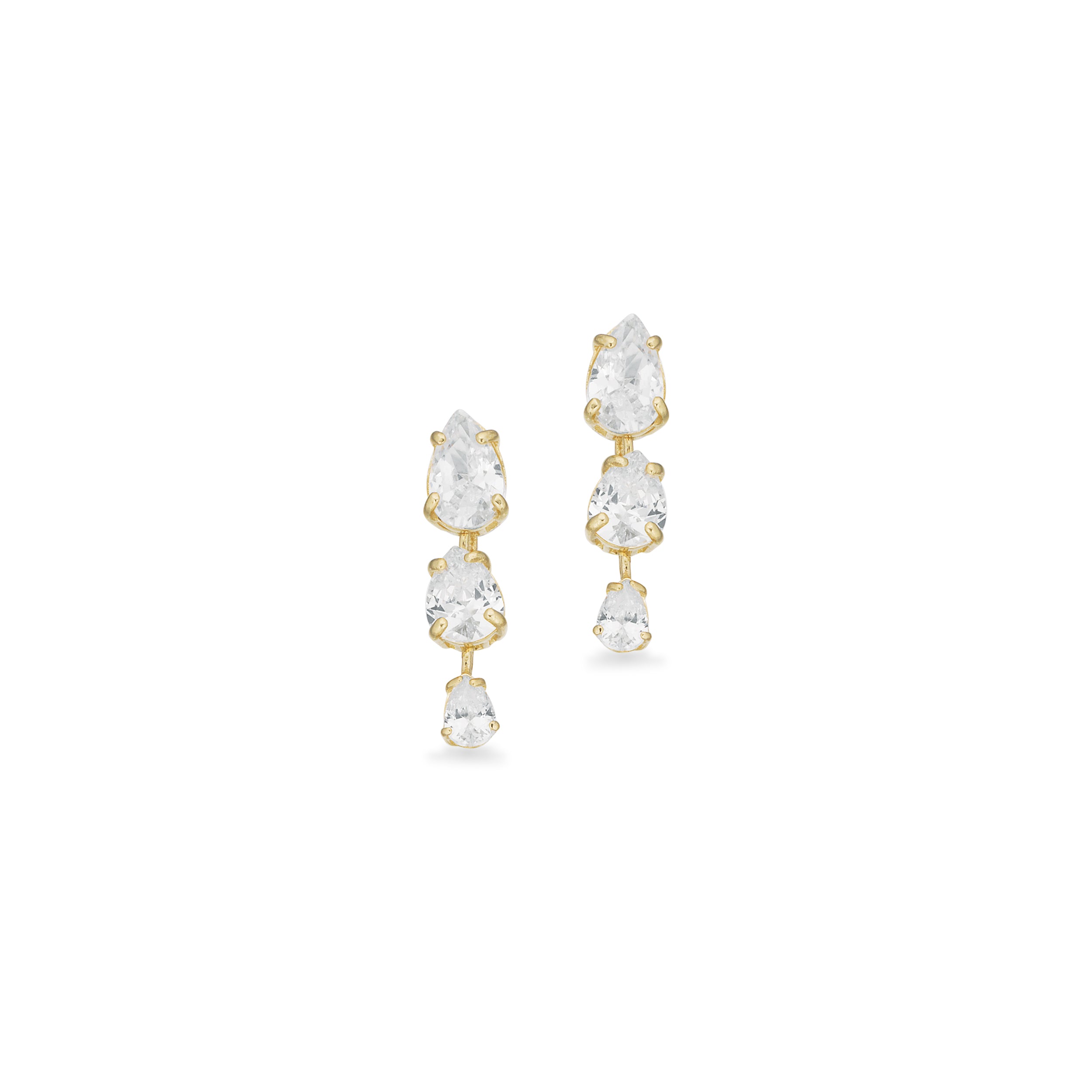 Scrouples Øreringe i Guld 8 kt. med Syn. cubic zirconia