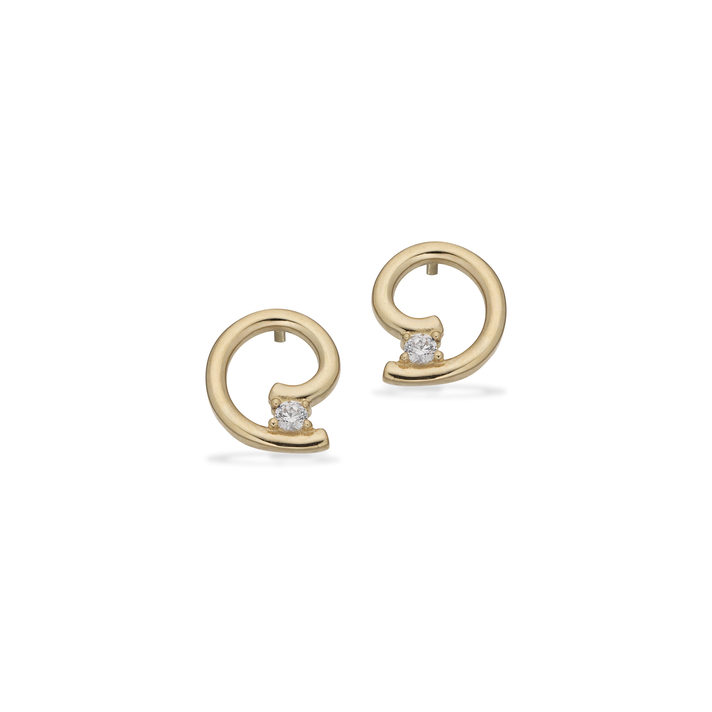 Scrouples Øreringe i Guld 8 kt. med Syn. cubic zirconia