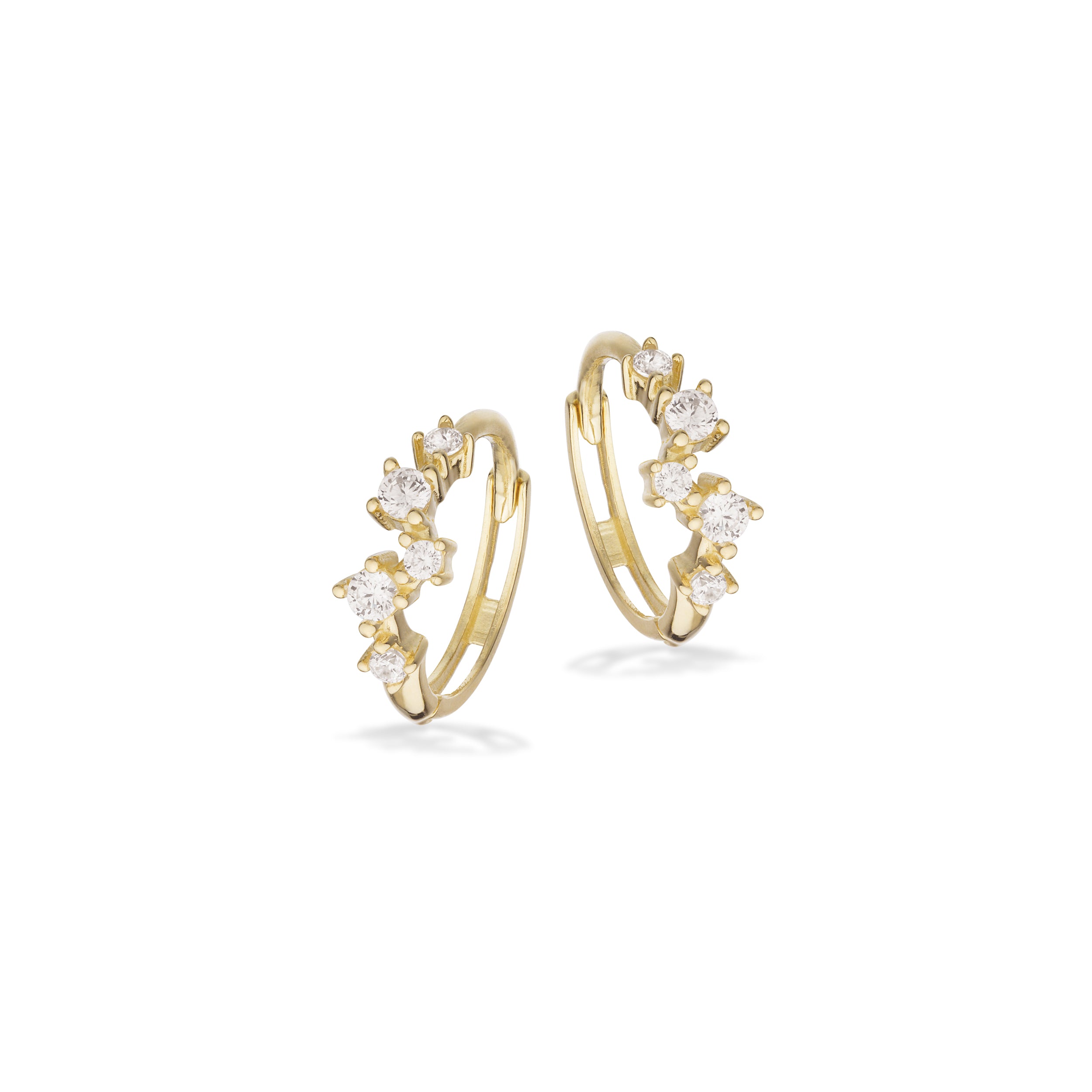 Scrouples Øreringe i Guld 8 kt. med Syn. cubic zirconia