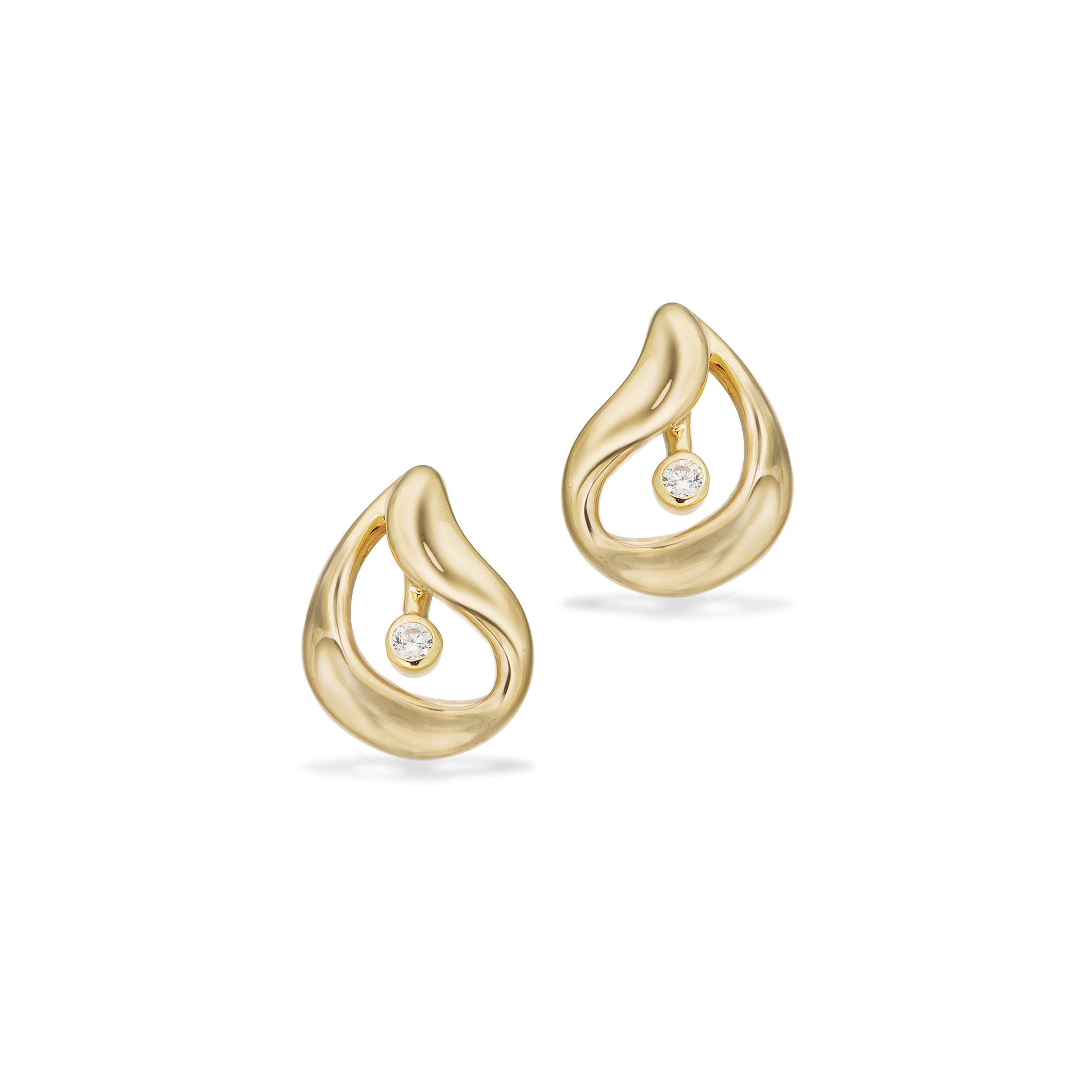 Scrouples Øreringe i Guld 8 kt. med Syn. cubic zirconia