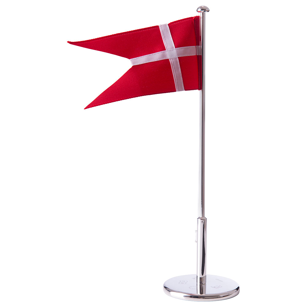 Nordahl Andersen. Bordflag m/dåbsfod forkromet