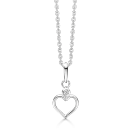 Støvring Design Sølv halskæde med hjerte