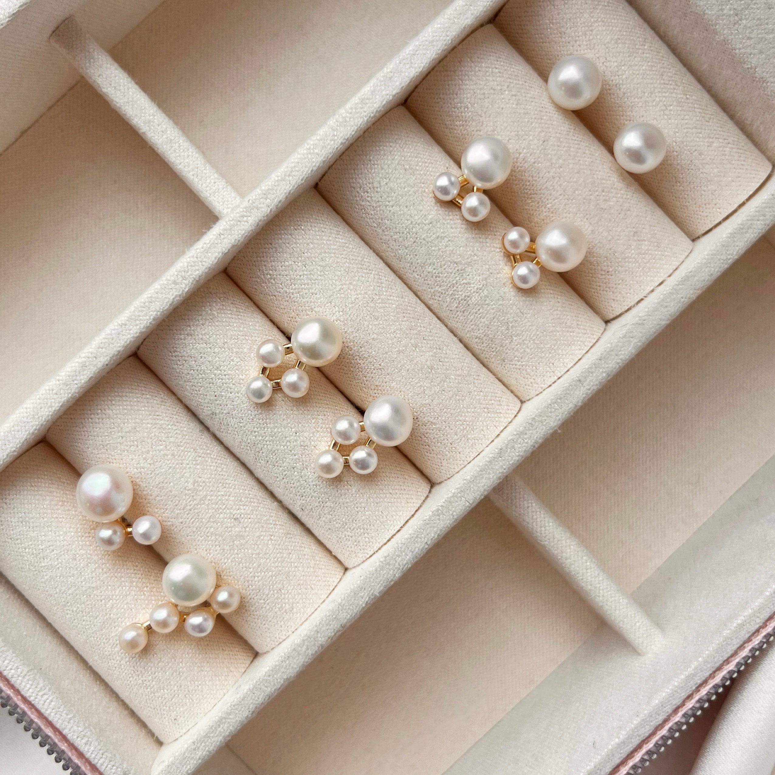 Scrouples Øreringe i Sølv med Perle