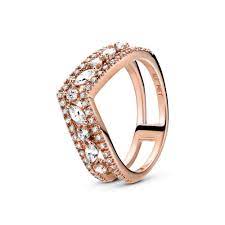 Funklende Marquise Dobbelt Wishbone Ring