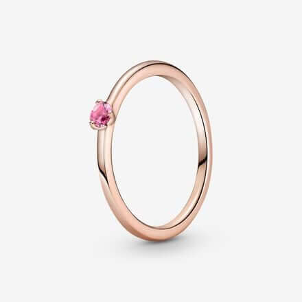 Rosa Solitairering rosa