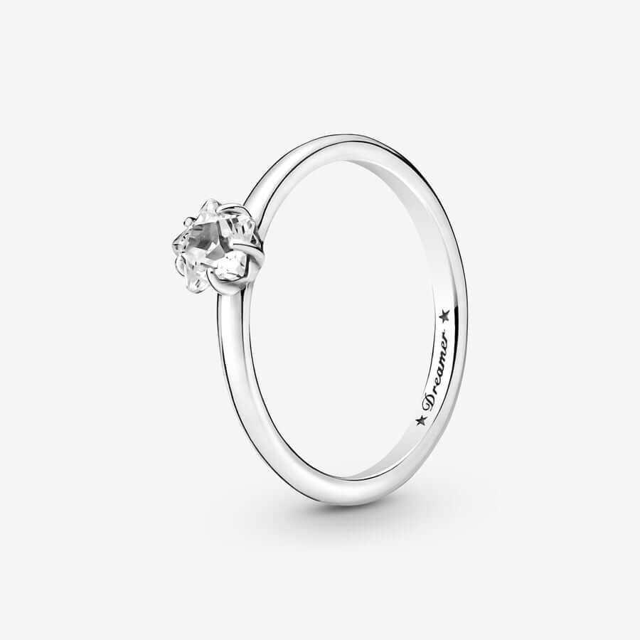 Kosmisk Funklende Stjerne Solitaire Ring