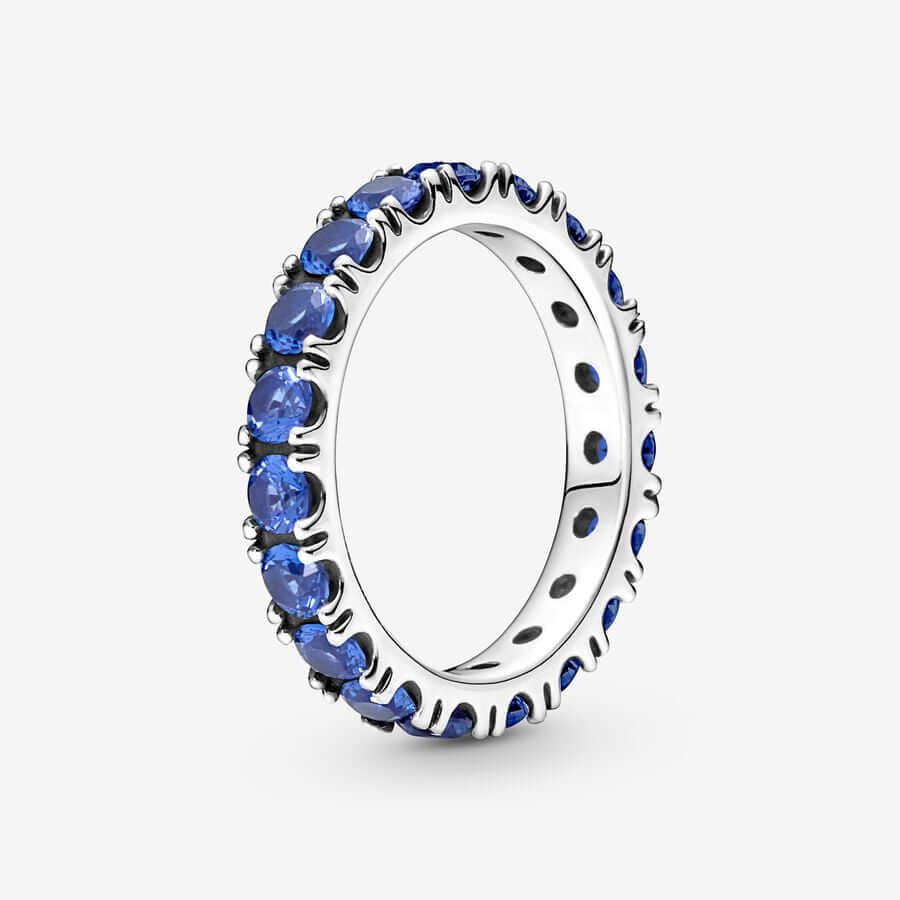Funklende blå krystal Ring