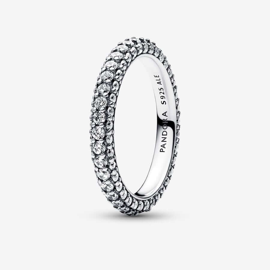 Timeless Pavé Enkeltradet Ring