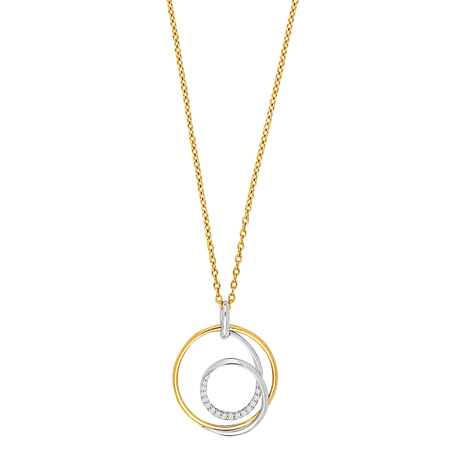 Nordahl Andersen 14kt. guldvedhæng m. 0,05ct TW/SI inkl. forg. kæde
