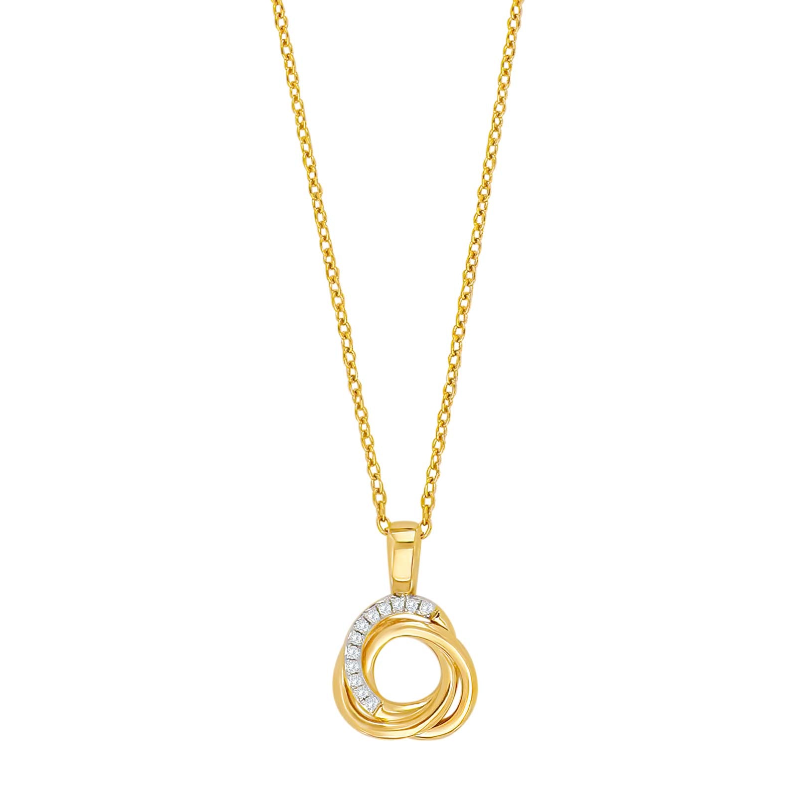 Nordahl Andersen 14kt. guldvedhæng m. 0,04ct TW/SI inkl. forg. kæde