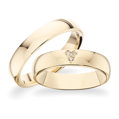 Scrouples Forlovelse/vielsesringe i Guld