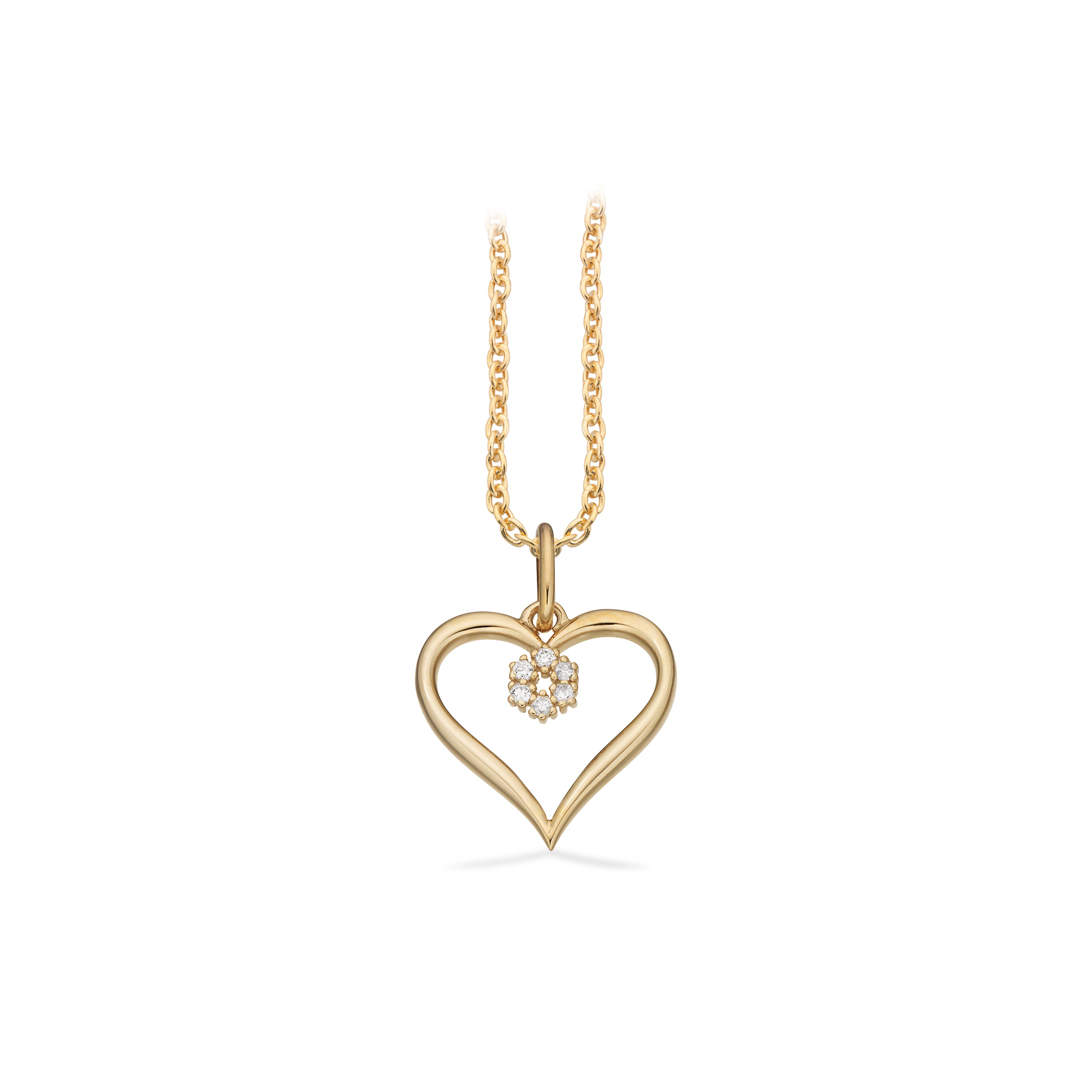 Scrouples Halskæde i Guld 8 kt. med Brillant