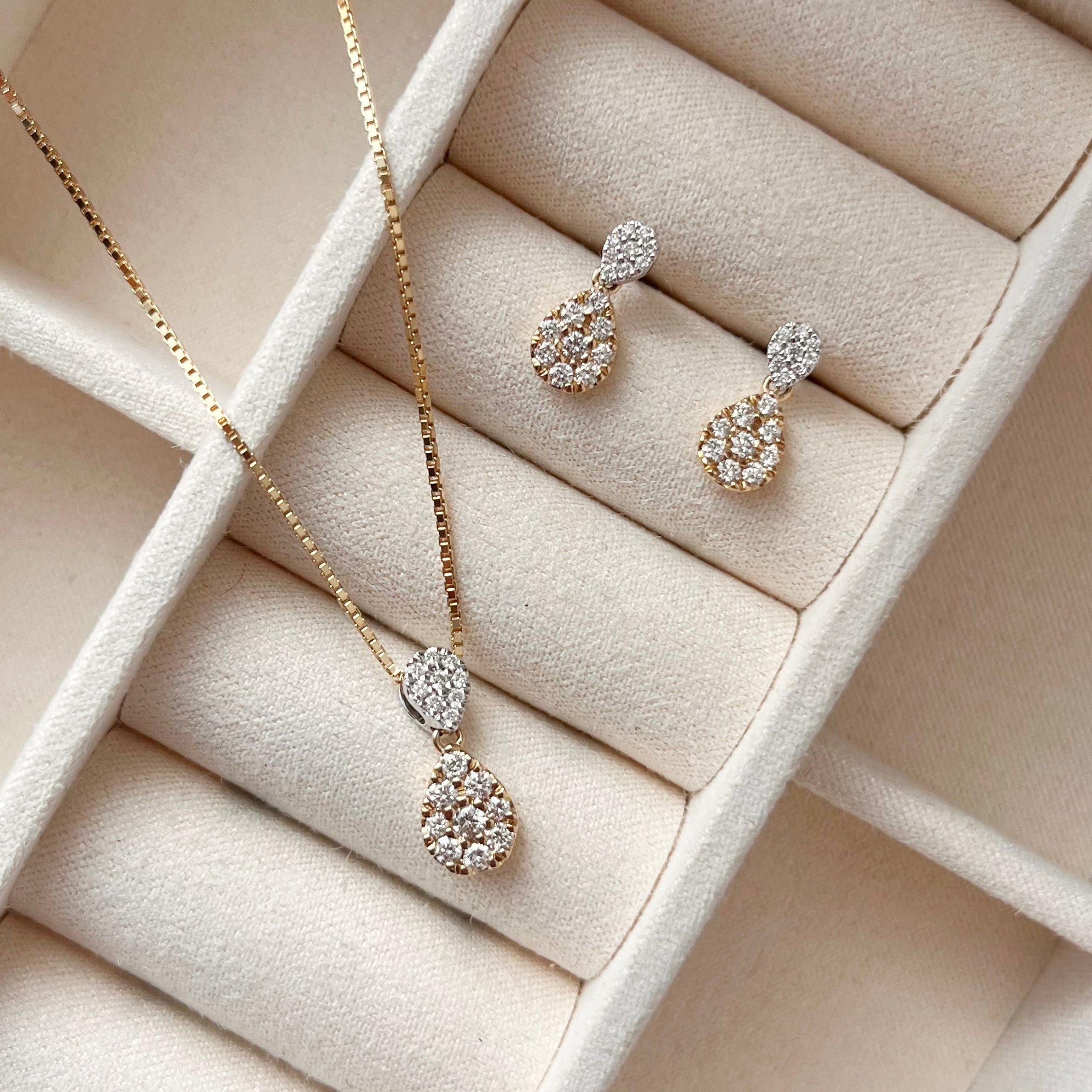 Scrouples Halskæde i Guld 14 kt. med Brillant