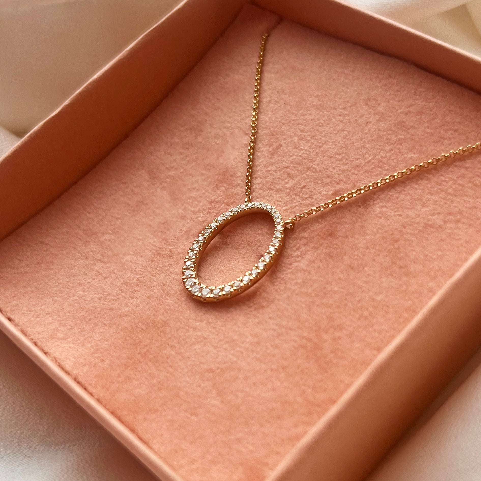 Scrouples Halskæde i Guld 14 kt. med Brillant