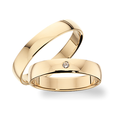 Scrouples Forlovelse/vielsesringe i Guld