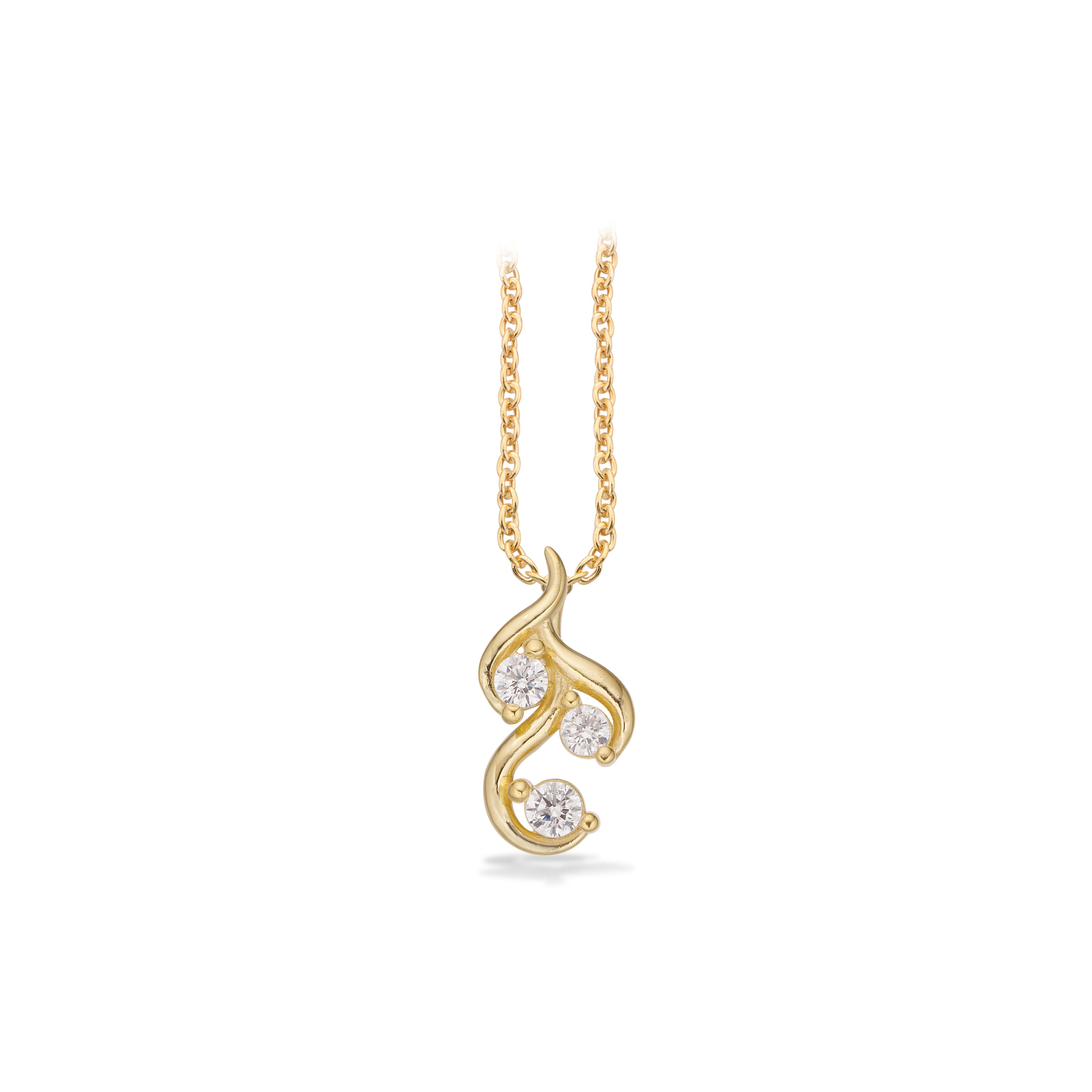 Scrouples Halskæde i Sølv med Syn. cubic zirconia