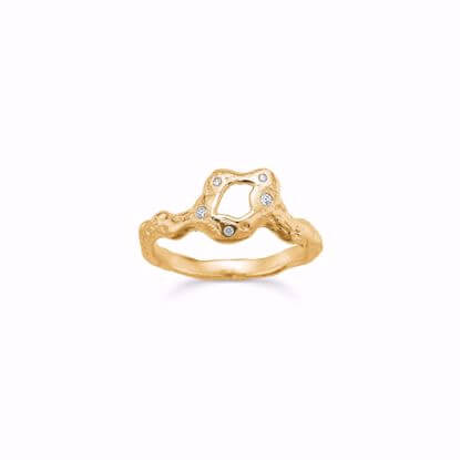 Seville sølv forgyldt ring med zirkonia - 2655/F