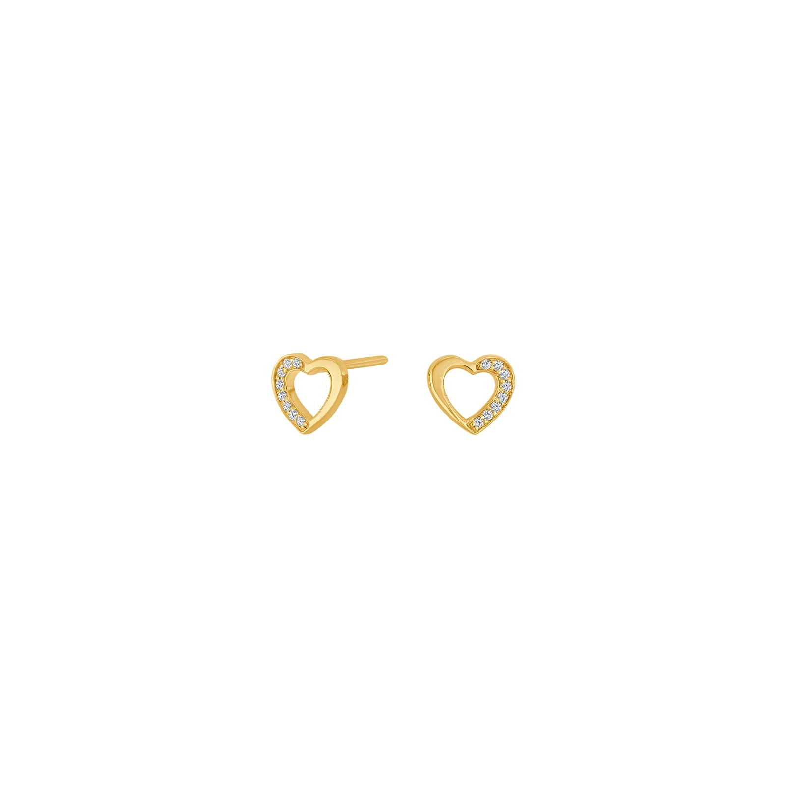 Nordahl Andersen 14kt. Guld hjerteørestikker m. 0,04ct TW/SI