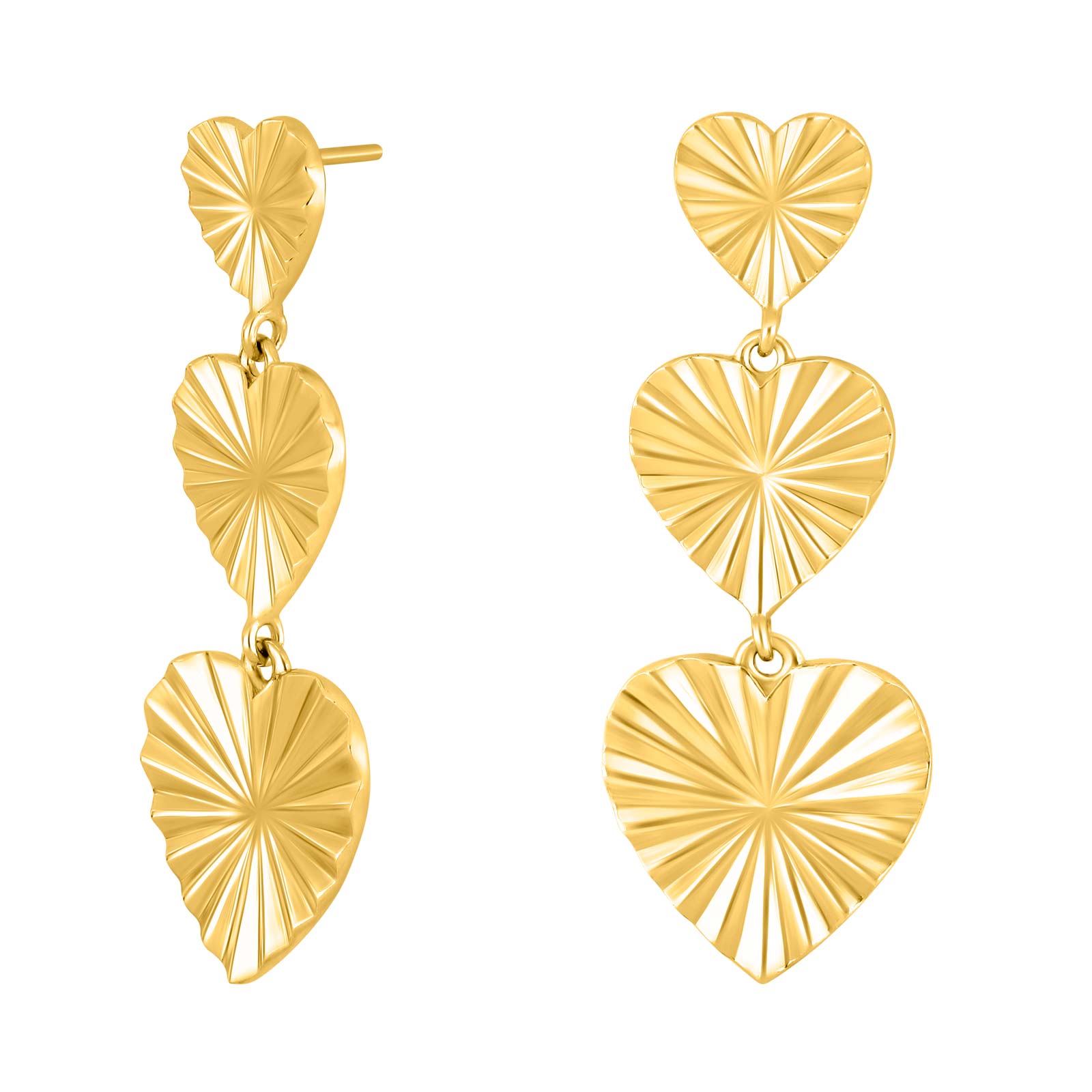 Nordahl Andersen Forgyldt sølv ørehængere hjerte ACTOR52