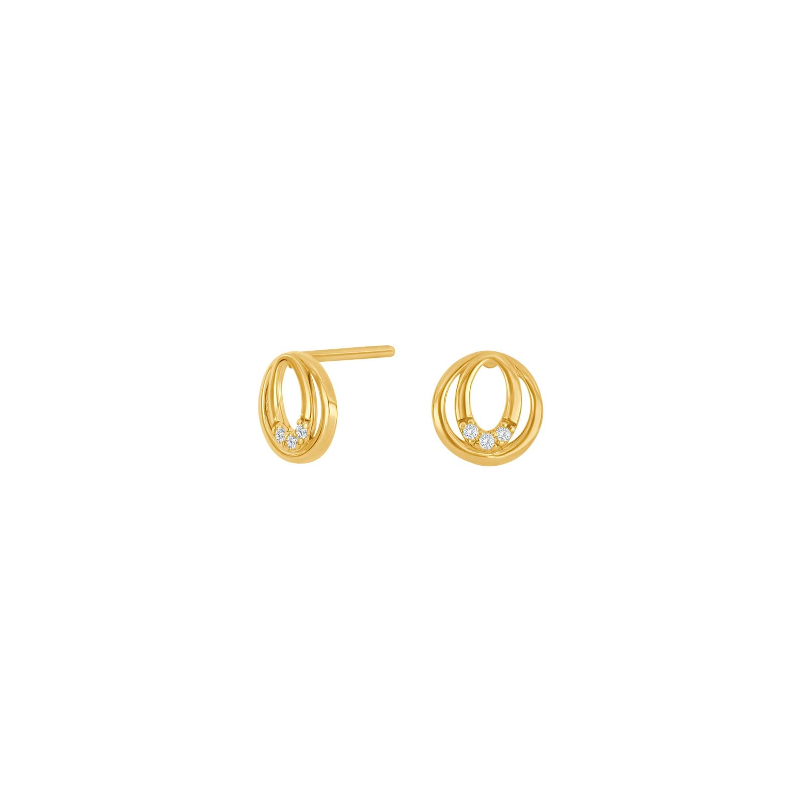 Nordahl Andersen 14kt. guldørestikker m. 0,030ct W/SI