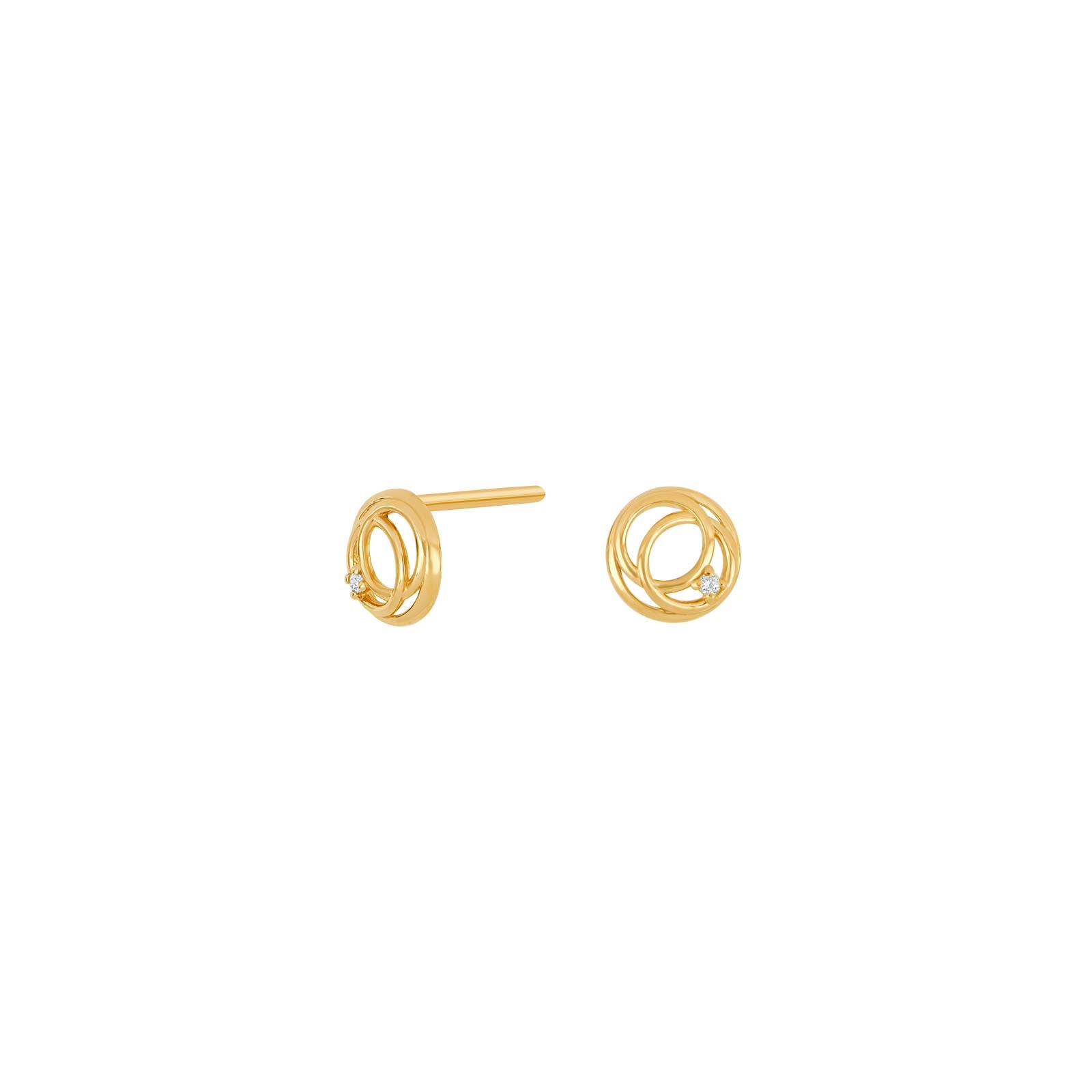 Nordahl Andersen 14kt. guldørestikker m. 0,010ct W/SI