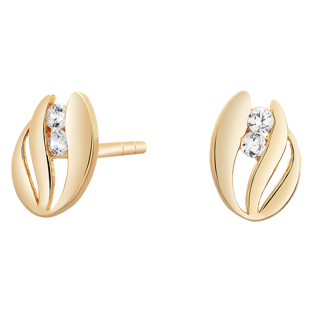 Nordahl Andersen 8kt. guldørestikker m/cz