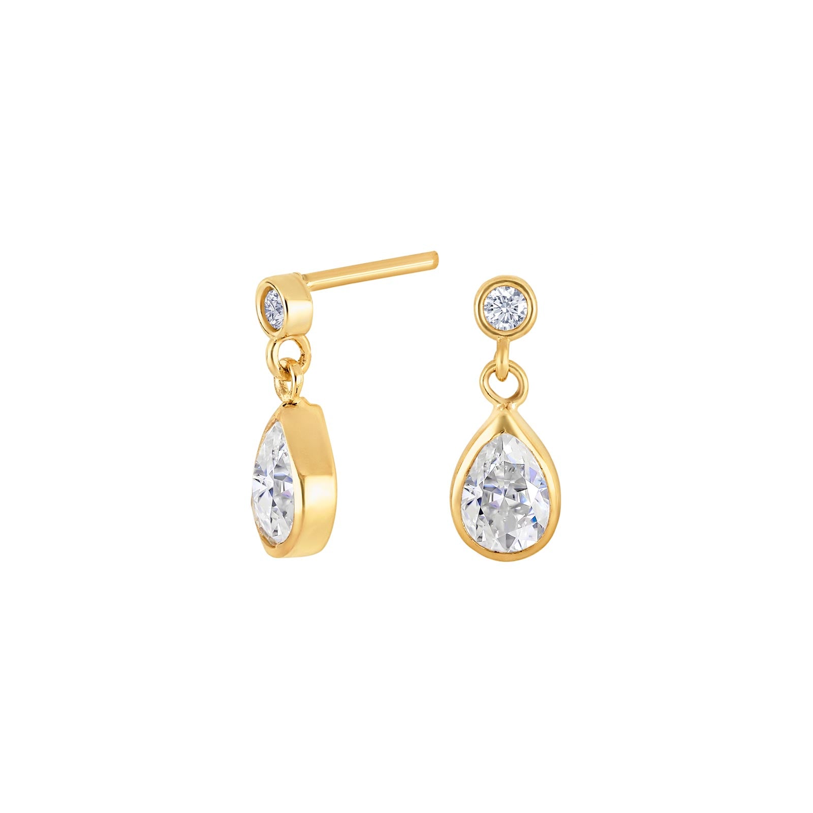 Nordahl Andersen 8kt. guldørestikker m/cz