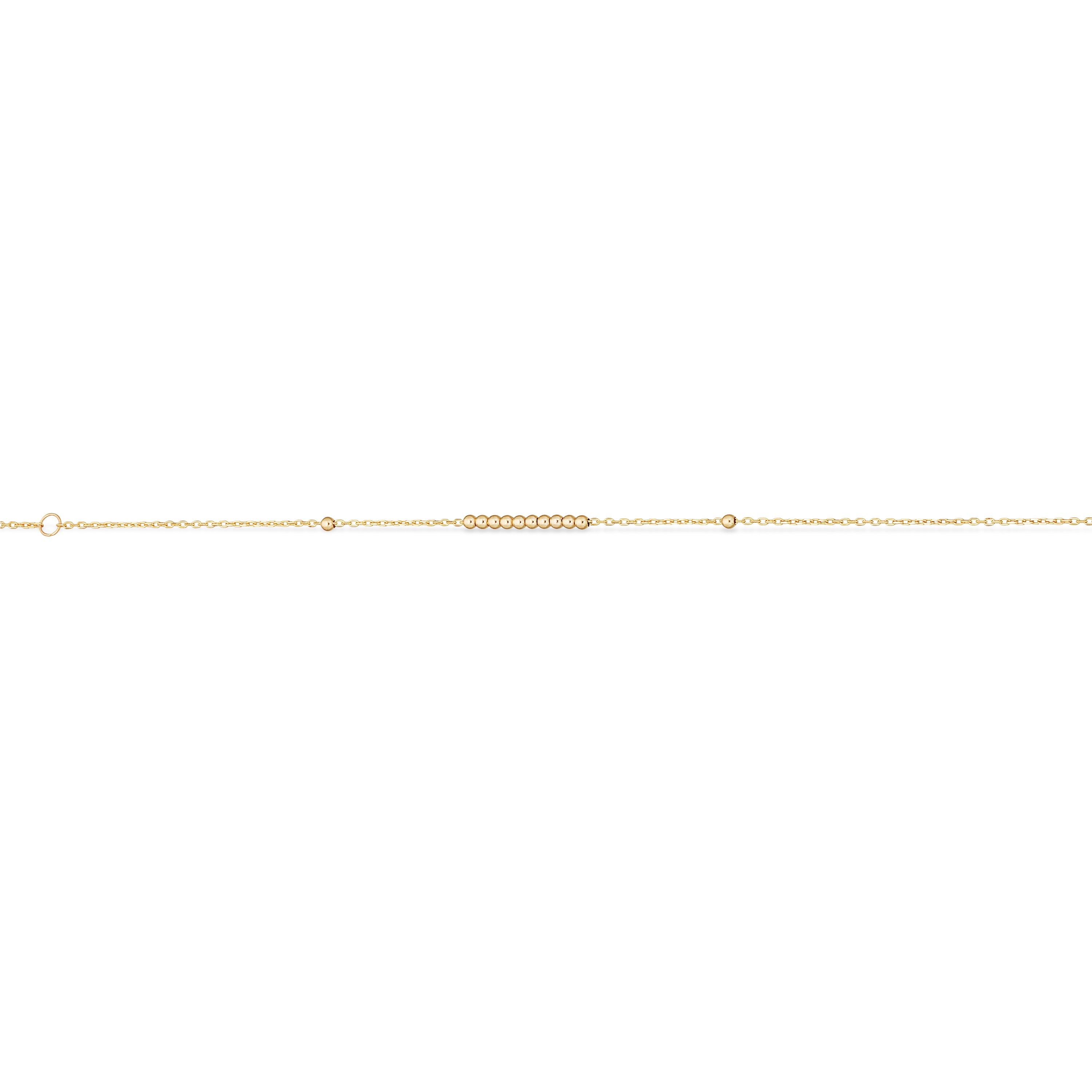 Scrouples Armbånd kuglerække 17+2cm 8 kt.