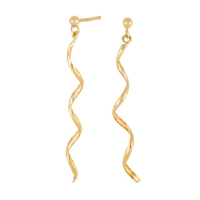 Nordahl Andersen. 8 kt guld ørehængere spiral