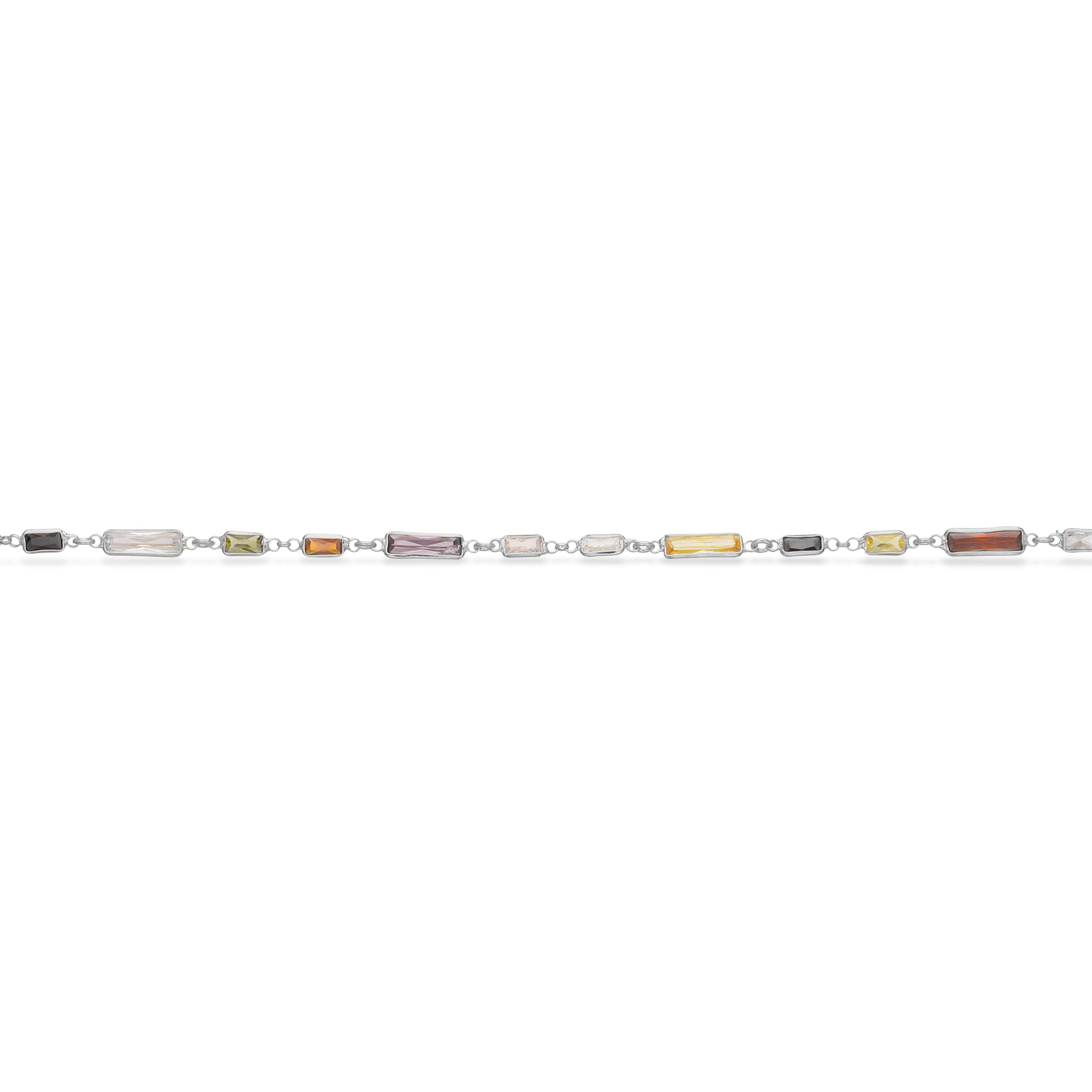 Scrouples SoHo armbånd sølv multicolor cubic zir rh 17+2 cm