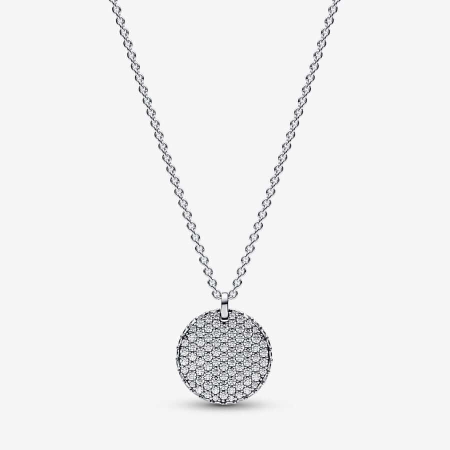 Timeless Pavé Round Halskæde med vedhæng