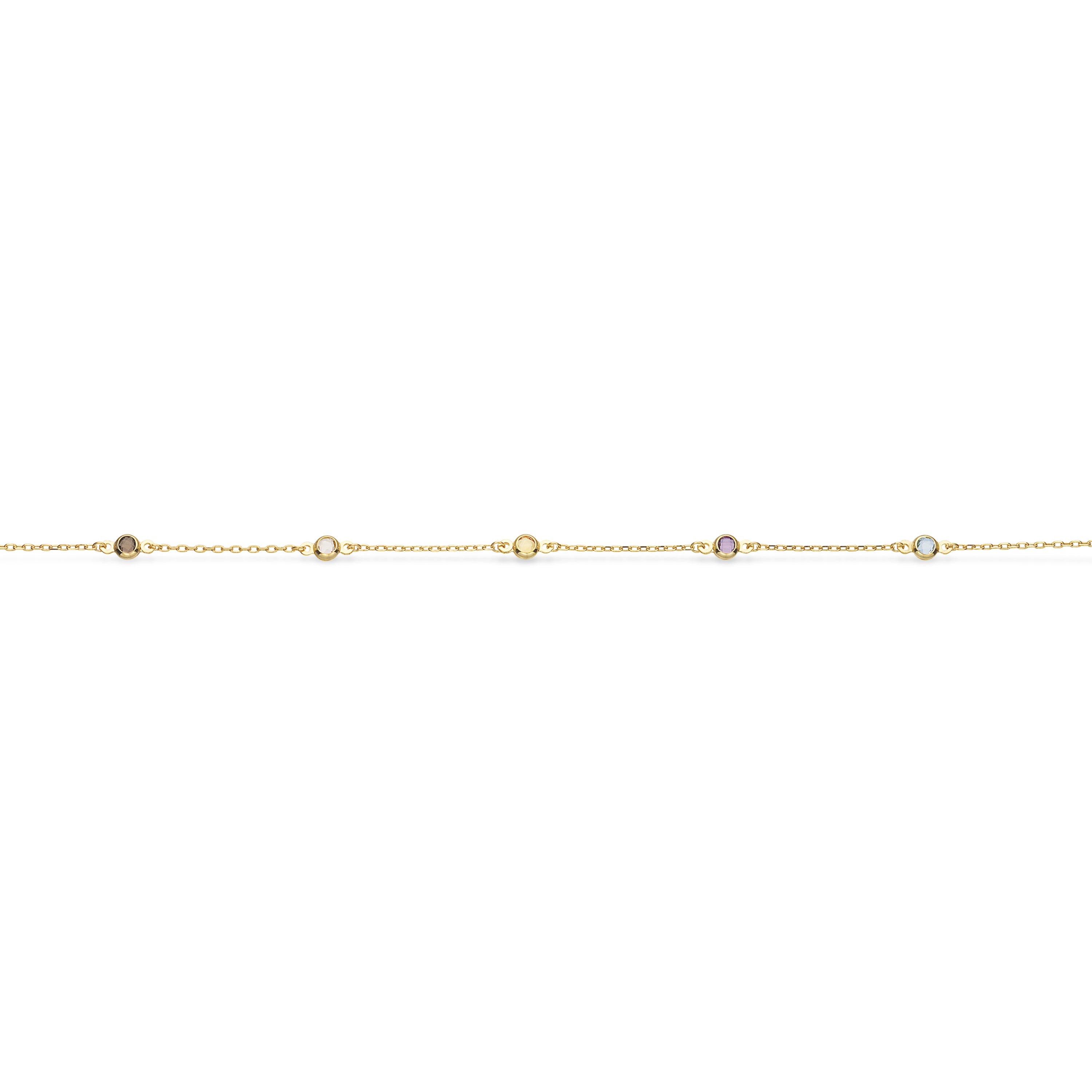 Scrouples SoHo armbånd multicolor cubic zir sølv fg 17+2 cm