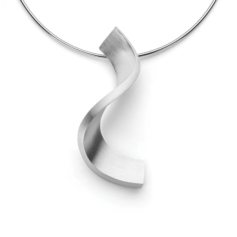 Bastian sølv vedhæng mat bølge