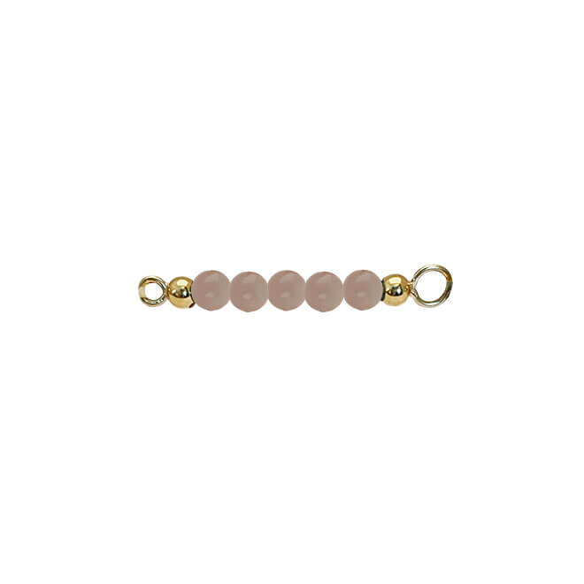 Forgyldt sølv Peach månesten top til armring.