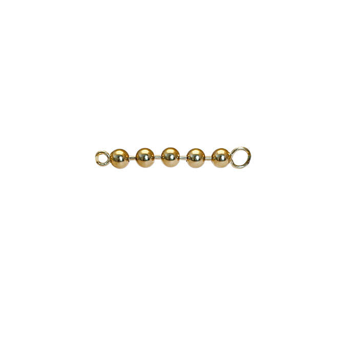 Forgyldt sølv 4mm kugle top til armring.