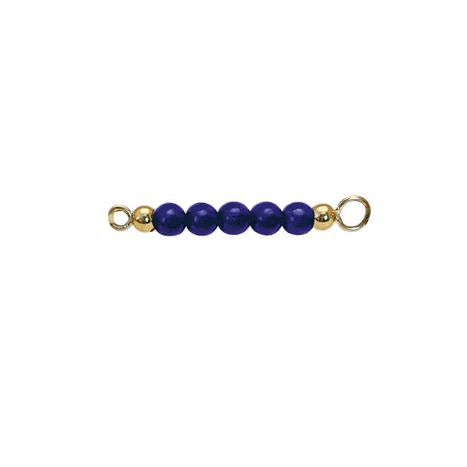 Forgyldt sølv Lapis top til armring.
