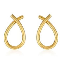 Sølvforgyldte ørestikker kryds