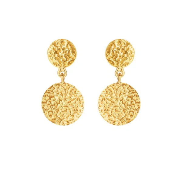 Sølvforgyldte ørehængere 2 plader