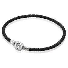 Moments sort læder armbånd