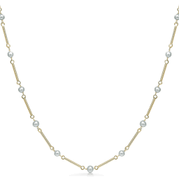 8 kt Guld collier med pind/perle
