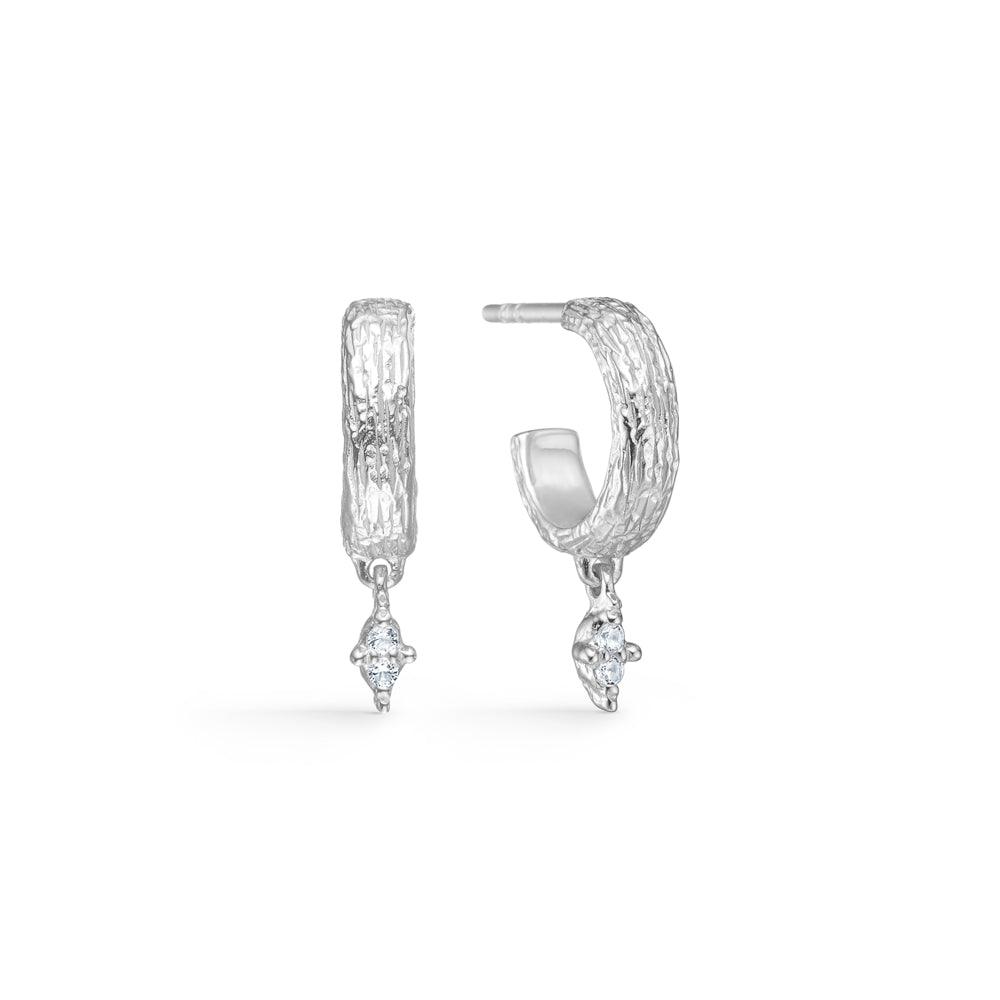 Studio Z, Sølv creol Cluster med zirkon