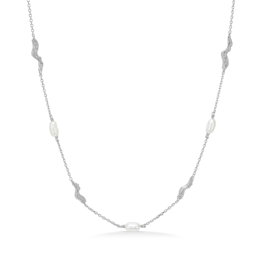 Studio Z, Studio Z, Sølv halskæde Tangled m. Perler