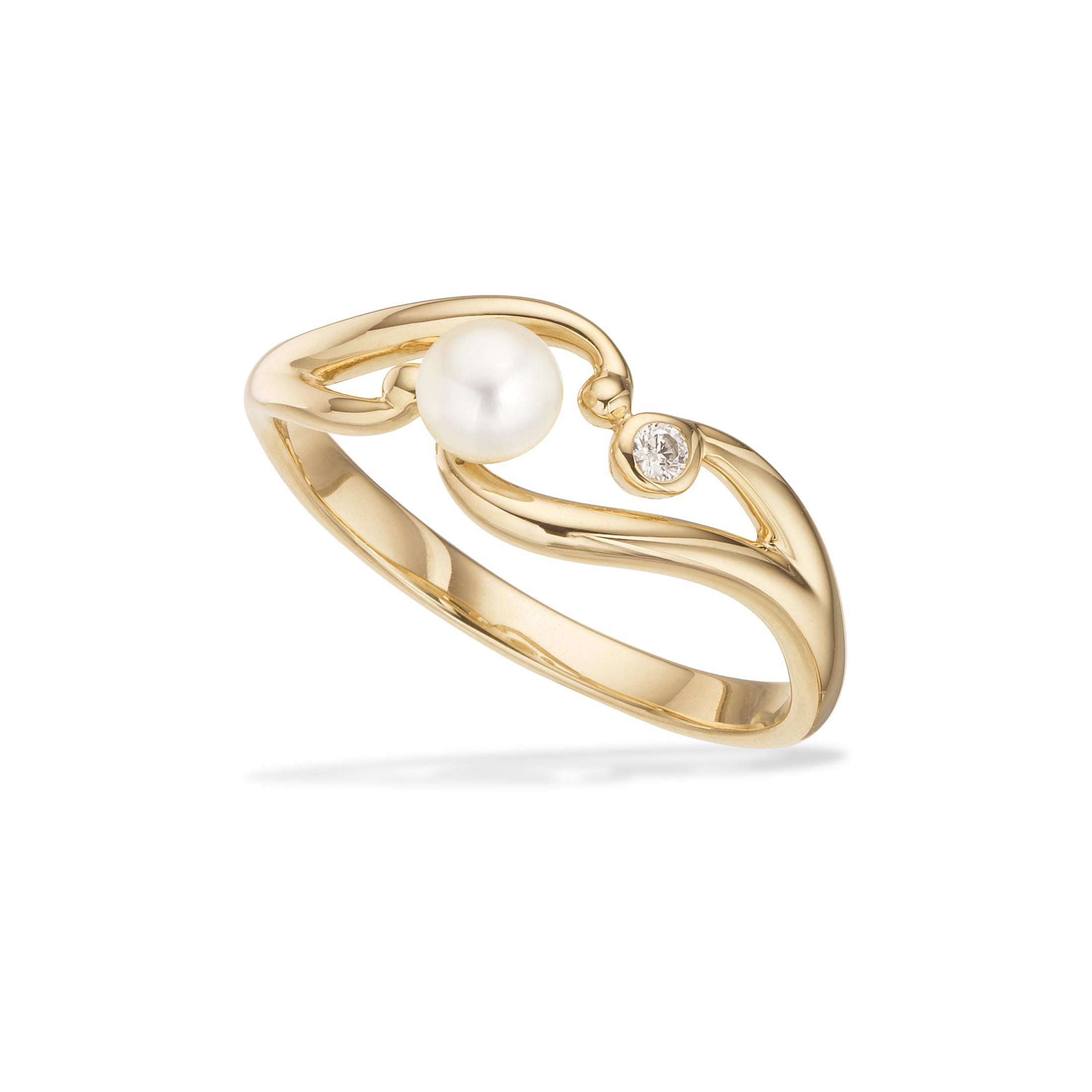 Scrouples Ringe i Guld 8 kt. med Perle