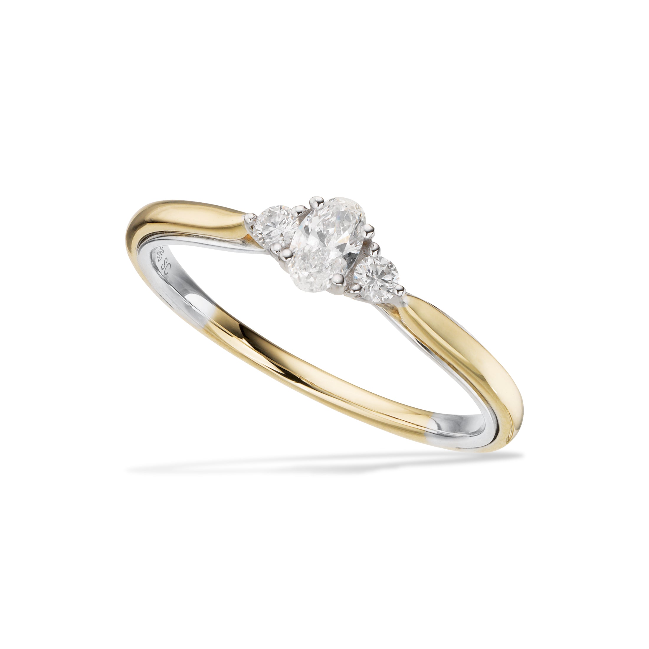 Scrouples Ringe i Guld 14 kt. med Brillant